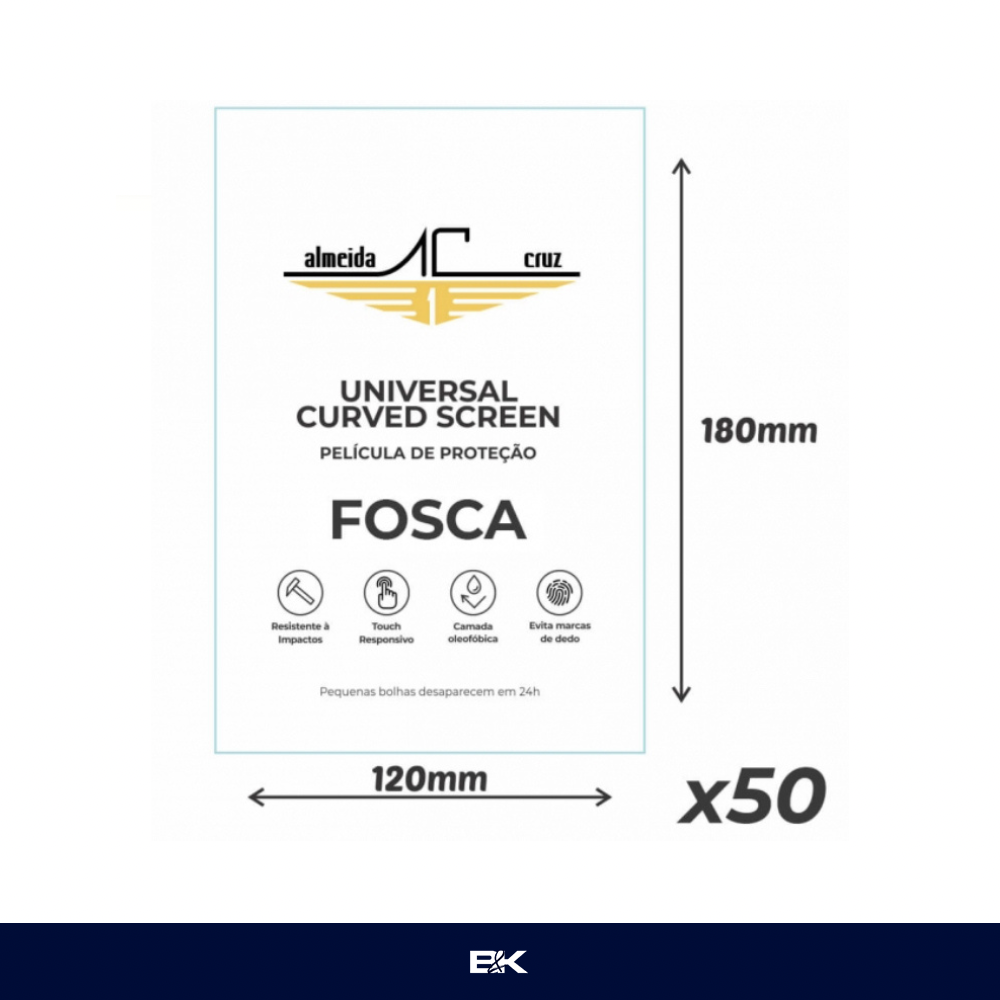INSUMO PELÍCULA HIDROGEL FOSCA ALMEIDA CRUZ - PACOTE COM 50 FOLHAS