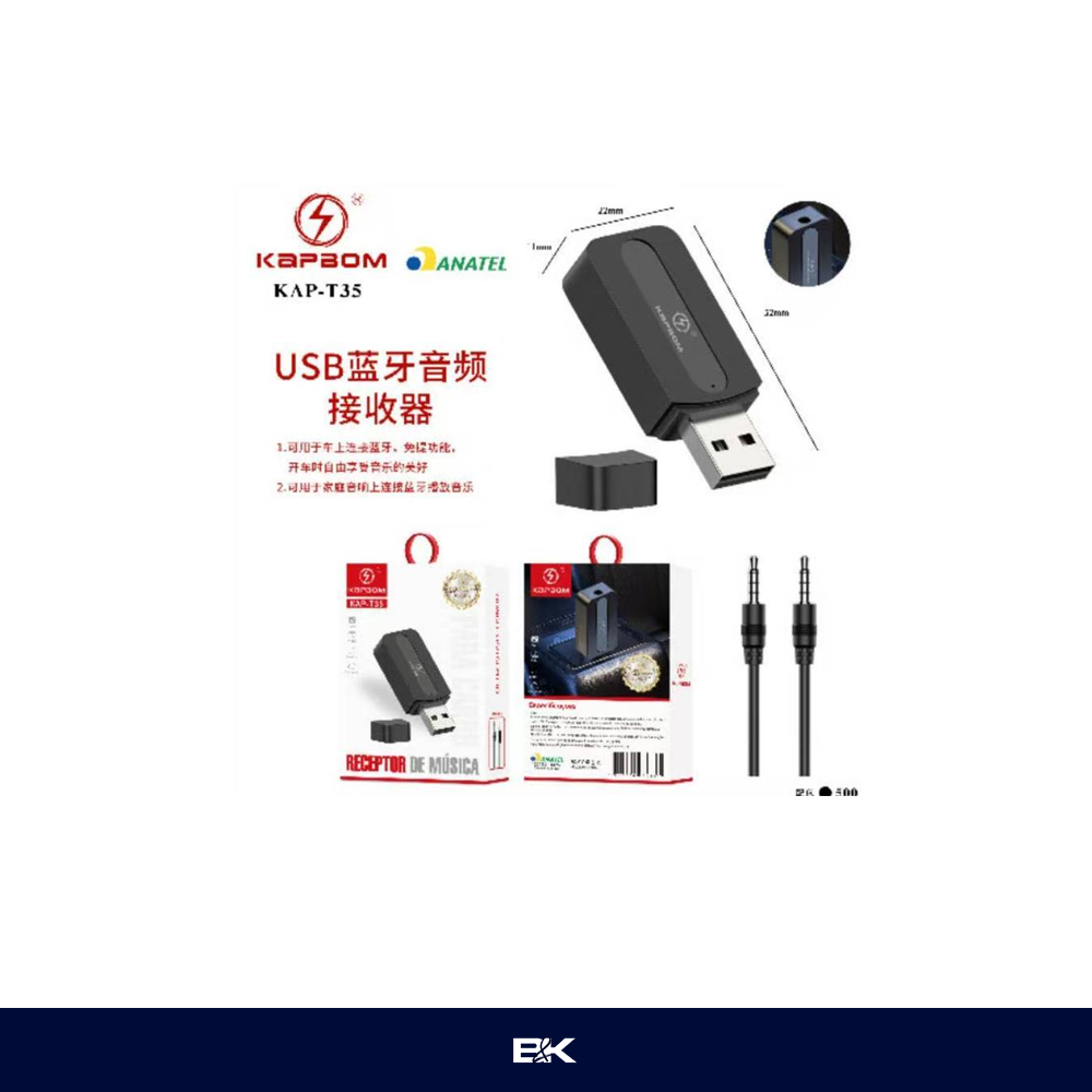 ADAPTADOR BT/P2 PARA CARRO