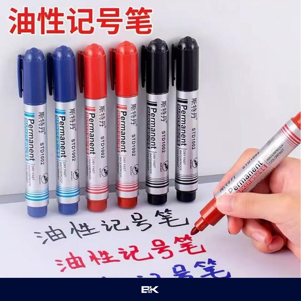 CANETA MARCADOR PERMANENTE SECAGEM RÁPIDA PROVA D'ÁGUA CX C/10