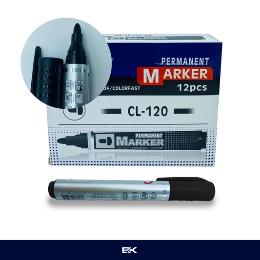 CANETÃO PERMANENTE PRETO CL-120P | CX. C/12