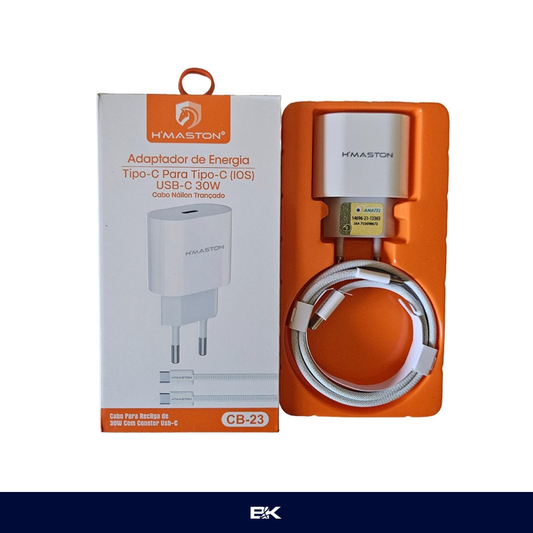 CARREGADOR PD 30W TIPO C/TIPO C HMASTON CB-23