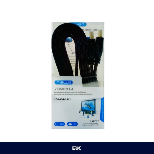CABO HDMI 1.8M TRANÇADO MALHA REFORÇADA