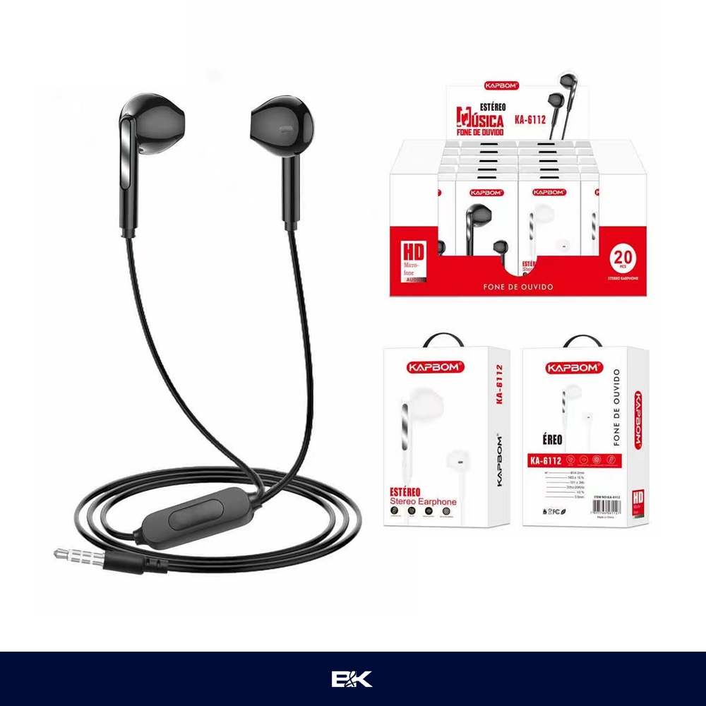 FONE DE OUVIDO AURICULAR KAPBOM KA-6112