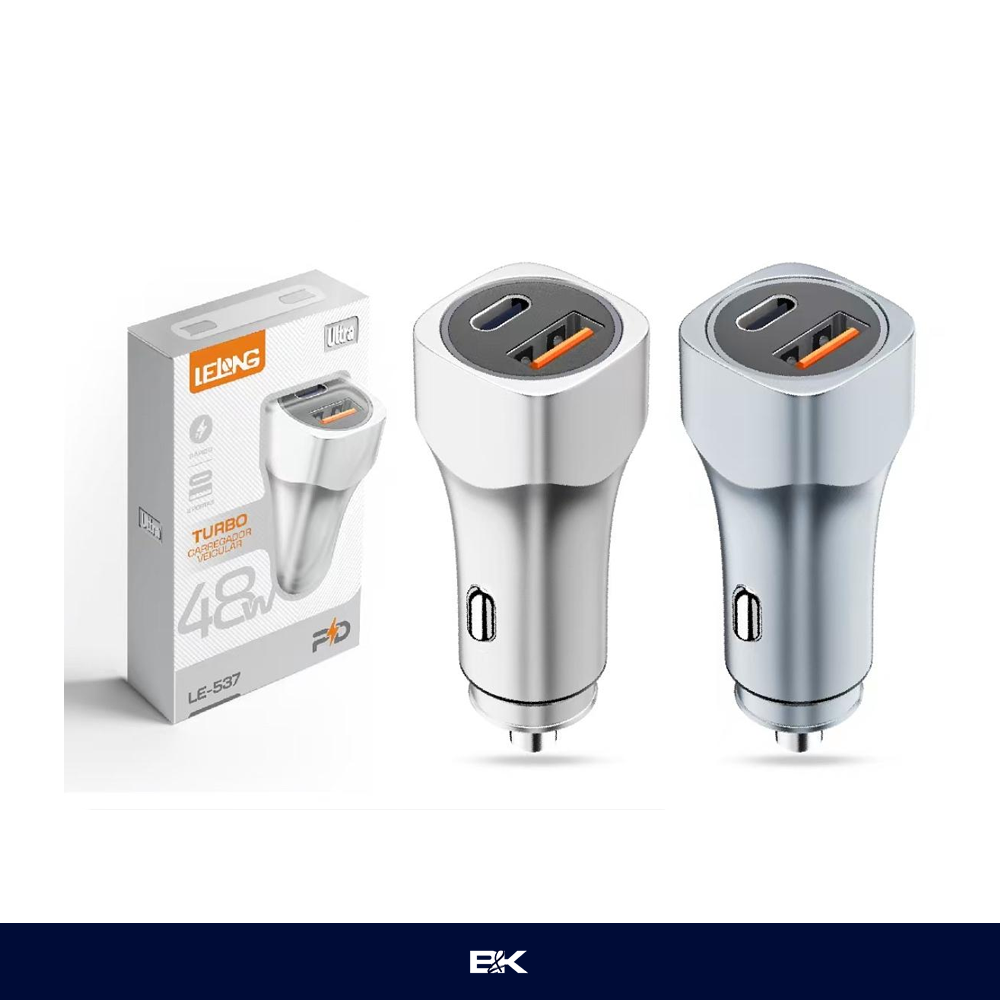 FONTE VEICULAR PD+USB TURBO METALIZADA LELONG LE-537