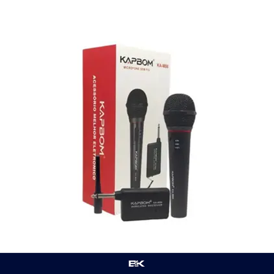 MICROFONE SEM FIO COM CONECTOR P10 KAPBOM KA-M86