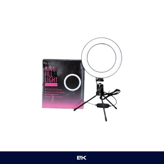 RING LIGHT 6" COM TRIPÉ E SUPORTE DE CELULAR