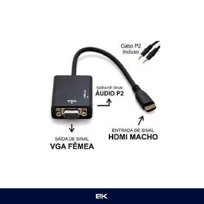 ADAPTADOR DE VÍDEO VGA PARA HDMI